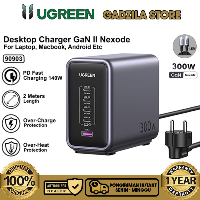 Gambar UGREEN Nexode Adaptor Desktop Charger Stasion GaN 100W 200W 300W Multi Port Fast Charging For Laptop Macbook iPad Air Pro iPhone 11 12 13 14 15 Series Android Oppo Vivo Realme - ADP GaN 300W dari GADZILA STORE undefined Tokopedia