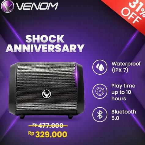 Gambar Venom Baby Gear VBG 1 Speaker Bluetooth Portable - Titanium dari Indah_CeLLL undefined Tokopedia