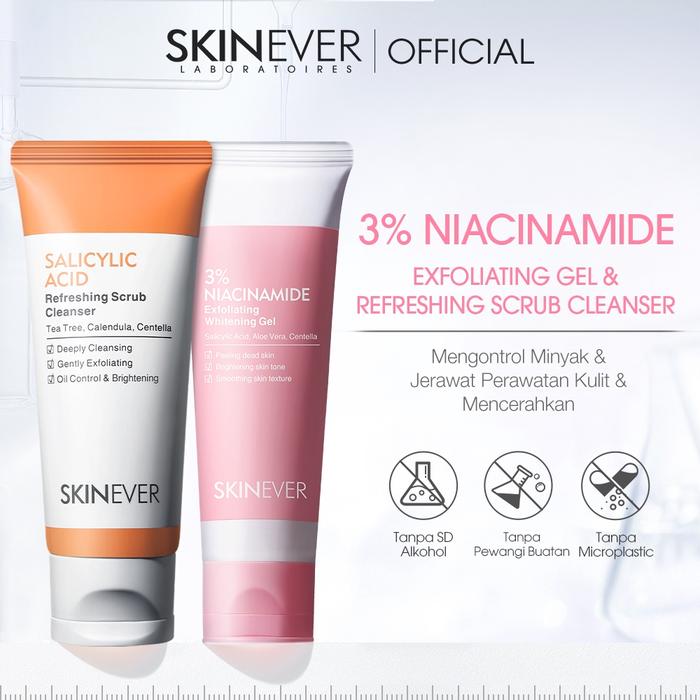 Gambar SKINEVER Pembersih Wajah Pemutih dan Pelembab Pembersih Wajah Kulit Sensitif + Gel Pengelupasan Niacinamide Gel dari Harum Nusantara undefined Tokopedia