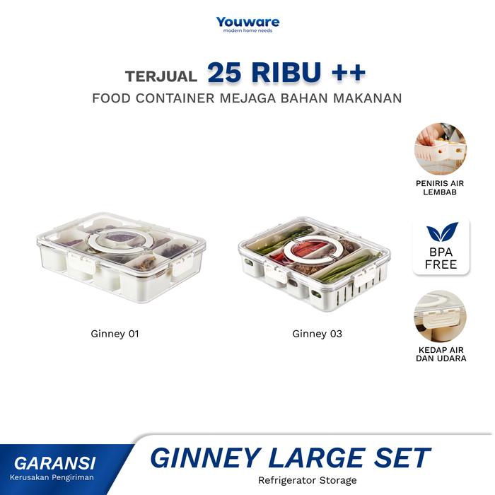 Gambar (MEDIUM SET BUNDLING) LUMEA - Food Container / Kotak penyimpanan makanan ringan Tempat makan bumbu dapur Wadah penyimpanan makanan di kulkas dengan tutup kedap udara Food Storage - Large Set dari LUMEA KITCHEN undefined Tokopedia
