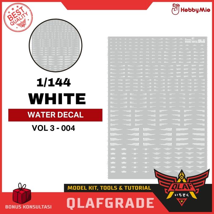 Gambar DECAL GUNDAM UV Vol 3 - 1/100 1/144 grey white MG HG RG High Res. Hi Quality water slide decal stiker sticker scale model kit gundam hobby mio varian - 1/144 WHITE dari Wahkhilaf undefined Tokopedia