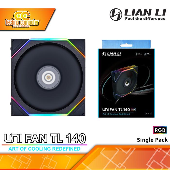 Gambar LIAN LI UNI FAN TL 140 - 140mm Single Pack Fan - Hitam dari Techno Computer Bali Kota Denpasar Tokopedia