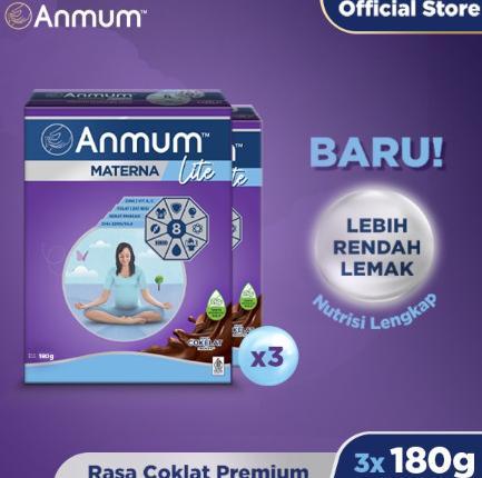 Gambar READY!! Anmum Materna Lite Cokelat 3 x 180g - Susu Ibu Hamil dan Rendah Lemak dari Malki_Sh0p undefined Tokopedia