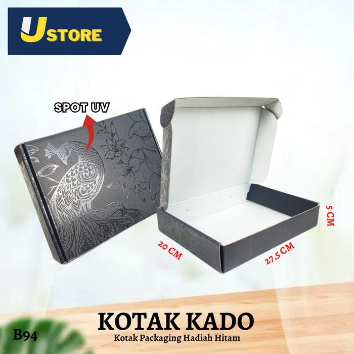Gambar Box Kado - Mailer Box Spot UV Hitam - Kotak Hadiah Premium - B94 Foto Plastik SERBA GUNA - Kotak Hampers-Gift Box - B94 dari U Store Jakarta undefined Tokopedia