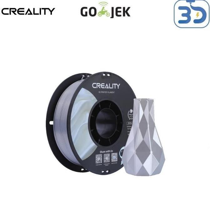 Gambar Original Creality CR Silk PLA 3D Printing Filament Smooth Print High Gloss - Silver dari flomart_ undefined Tokopedia