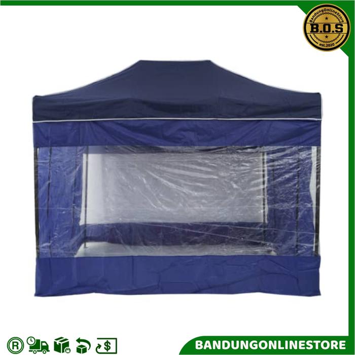 Gambar Tenda Bazar 3 x 2 Meter Dengan Tutup Soleil Tenda Gazebo Lipat Dengan Sidewall Tenda Jualan Tertutup Biru dari BandungOnlineStore_NEW undefined Tokopedia