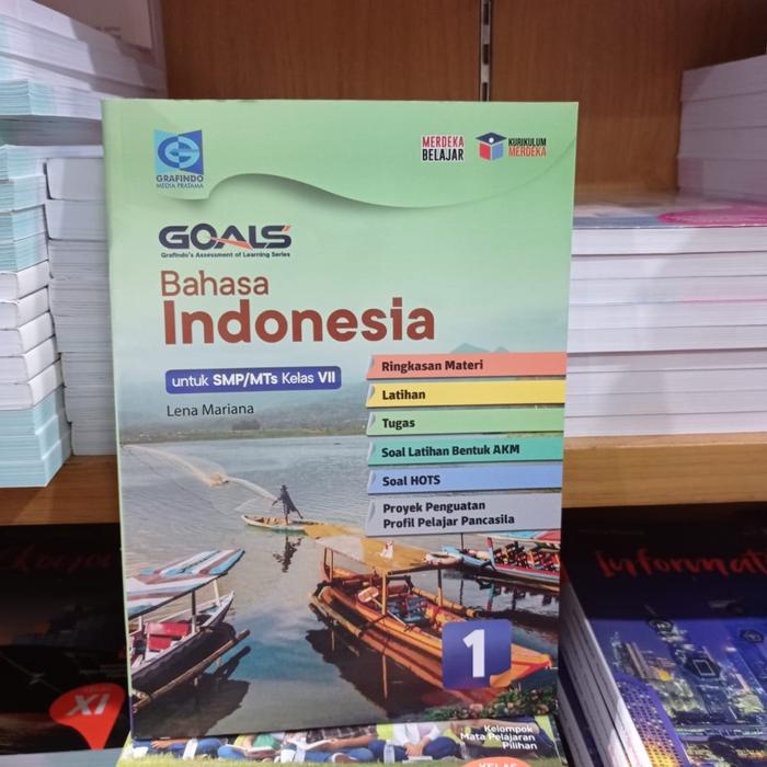 Gambar Goals Bahasa Indonesia SMP Kelas 7 Kurikulum Merdeka Grafindo Ringkasan Materi dan Soal Soal dari Idola Books undefined Tokopedia