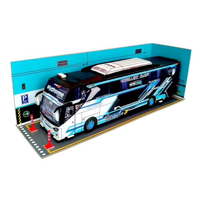 Gambar Bus basuri telolet papercraft bus full lampu dan parking lot - winspector dari mondy home made undefined Tokopedia
