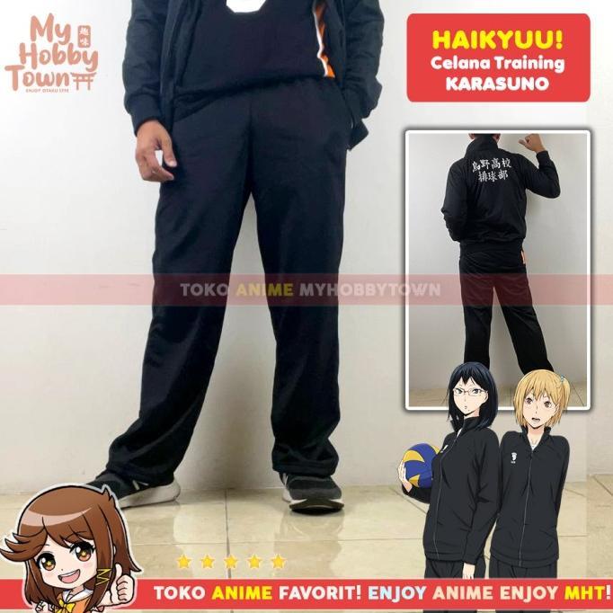 Gambar Terlaris Celana Sport Training Pants Anime Haikyuu Cosplay Karasuno Team Hitam - M dari froggshop undefined Tokopedia