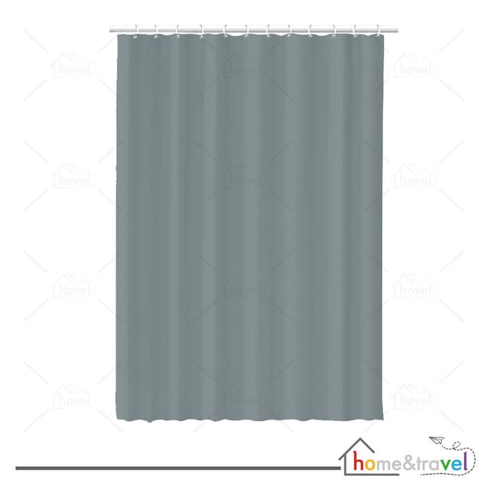 Gambar HOVELSHOP Tirai Hordeng Kamar Mandi Motif Cantik Shower Curtain Waterp - Abu Polos 180 dari Hovel Shop undefined Tokopedia