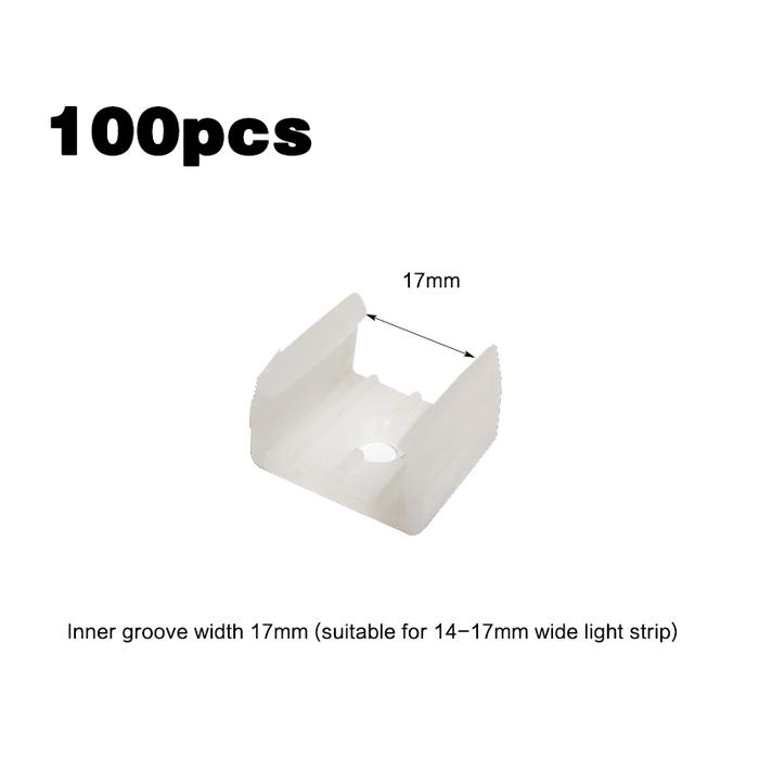 Gambar 100PCS Bracket / Klem / Dudukan Lampu Neon Flexible Led Klem Neon Flex Lampu Neon Braket 12v 220v Plastik - 17mm dari Yuan-K undefined Tokopedia