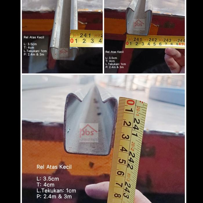 Gambar Rel Gantung Atas Pintu Besi (REL KECIL) 2.4m 3m - 2.4 meter dari Pinang Baja Sejahtera undefined Tokopedia