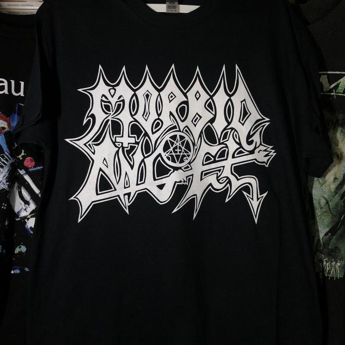Gambar MORBID ANGEL - Logo (White), kaos,shirt dari Gado gado Merch undefined Tokopedia