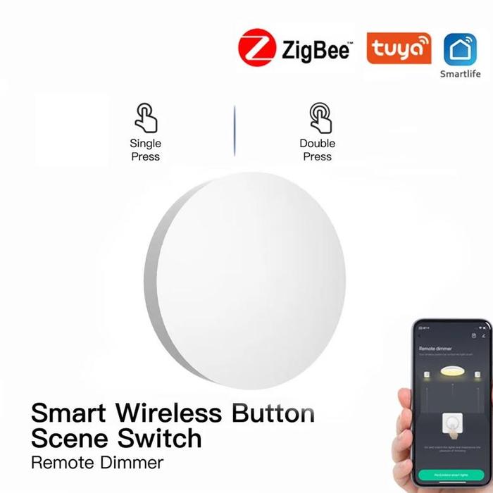 Gambar 2pc Tuya Smart ZigBee Scene Butto Multi-scene Zigbee Devices Linkage Automation Works with Smart Life App for Smart Home dari JadeLane undefined Tokopedia