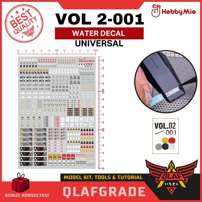 Gambar DECAL GUNDAM UV Vol 2 - 1/100 1/144 1/60 1/48 MG HG RG PG High Res. Hi Quality water slide decal stiker sticker scale model kit gundam hobby mio varian - 001 dari Wahkhilaf undefined Tokopedia