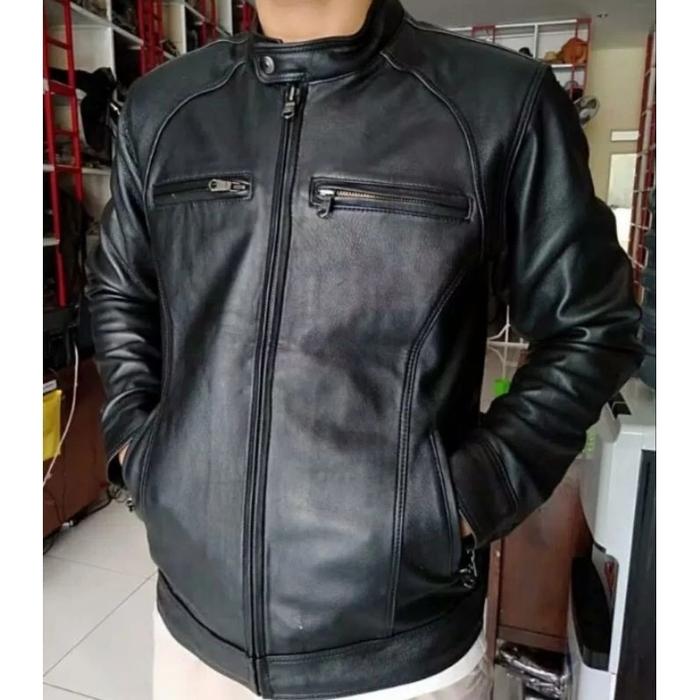 Gambar Jaket Kulit Asli Garut Model Resleting Depan Dua New Elegant Hitam Pria - Hitam, S dari JAKET GARUT 20 undefined Tokopedia