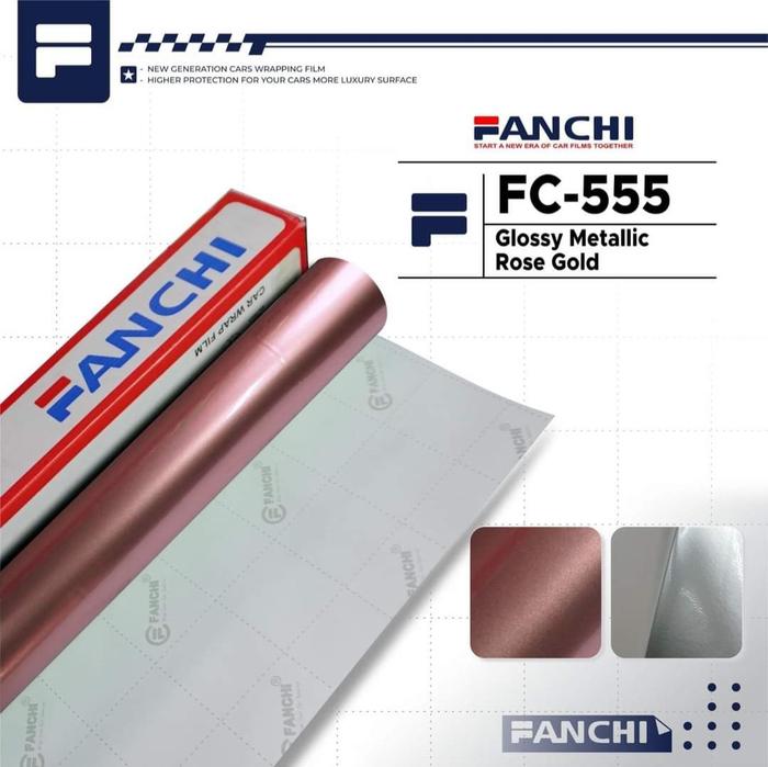 Gambar ROLL 50cm Sticker Fanchi FC555 Candy Glossy Mettalic Rose Gold 50cm × 9m ROLL dari Detail Sticker undefined Tokopedia