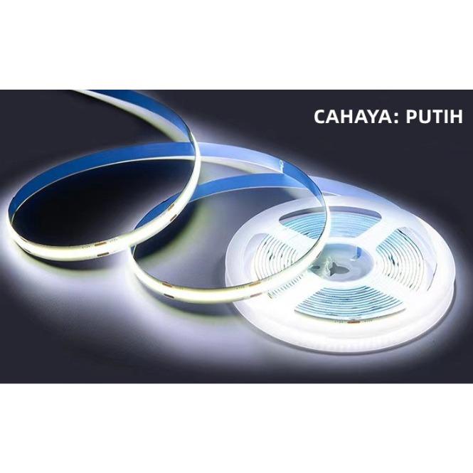 Gambar Led Strip COB DC 12volt 5 meter 320led / Lampu Strip Light COB IP33 - putih 6000k dari TCKT undefined Tokopedia