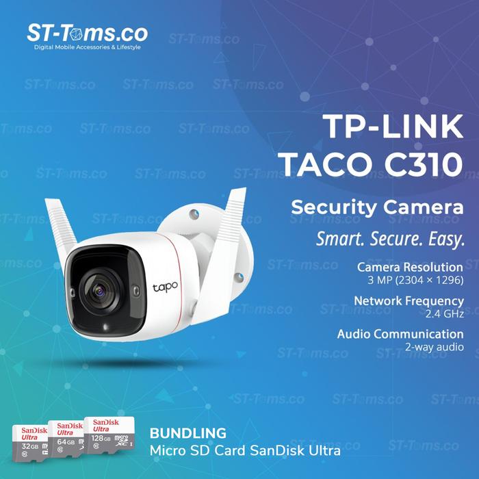 Gambar TP-LINK Tapo C100 C110 C200 C210 C310 C320WS C500 C520WS Indoor Outdoor CCTV Pan/Tilt Home Security Wi-Fi Camera/ IP Camera - C310, Micro SD 32GB dari ST-Toms.co undefined Tokopedia