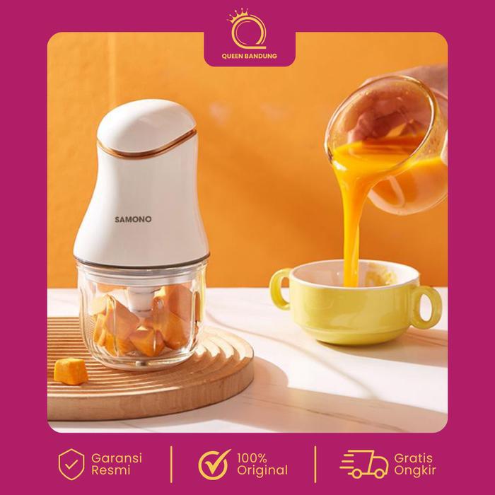 Gambar SAMONO Food Chopper Mini Kaca SW-099 Blender Multifungsi 200W Food Processor Mpasi Bayi - Putih dari Queen Bandung Kedua undefined Tokopedia