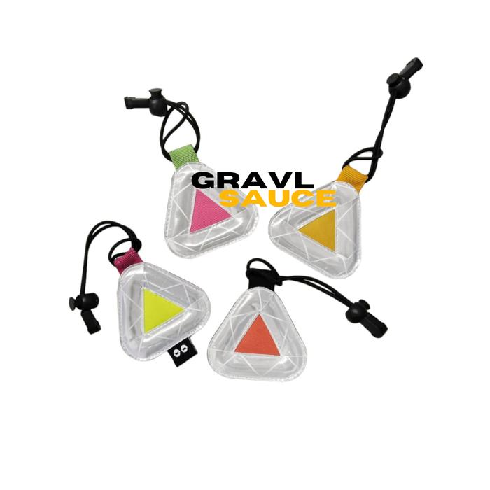 Gambar mini triangle bike reflector reflective light assorted color - randomwhite dari gravlsauce undefined Tokopedia