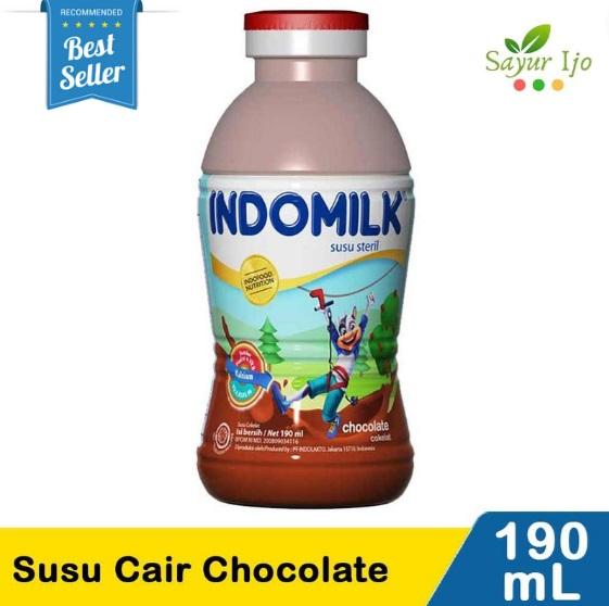 Gambar Indomilk Susu Cair Coklat 190 ML / Botol Fresh Chocolate Milk UHT Segar dari Sayur Ijo Jakarta undefined Tokopedia