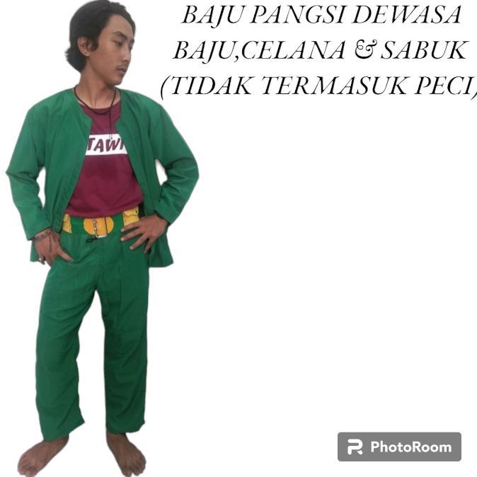Gambar BAJU PANGSI BAJU SILAT PAKAIAN TRADISIONAL ADAT BETAWI DEWASA (STELAN & SABUK) - TERBARU - Hijau, L dari CitraCollection999 undefined Tokopedia