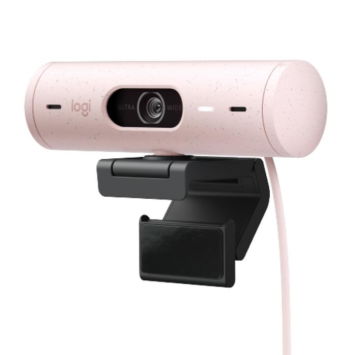 Gambar Logitech Brio 500 Full HD Webcam with privacy shutter - Brio500 - Rose dari Dunia Mas Computer undefined Tokopedia