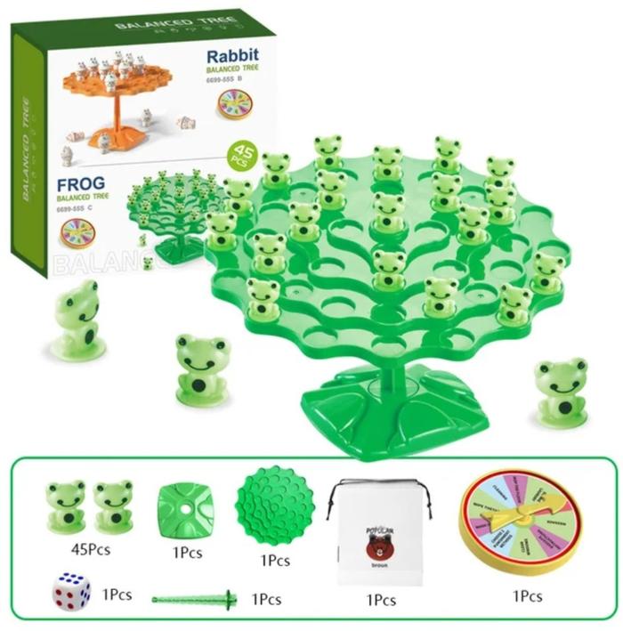 Gambar Mainan aktivitas keluarga anak game board permainan pohon keseimbangan - balance tree - Frog dari captain edutoys undefined Tokopedia
