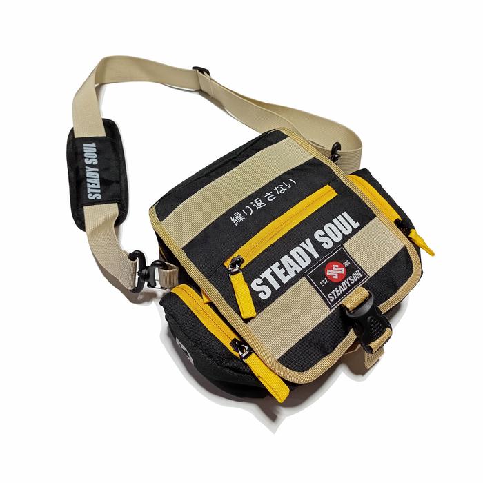 Gambar sling bag pria tas selempang distro steadysoul - hitam cream B dari AINDHUTZ DISTRO PBG undefined Tokopedia