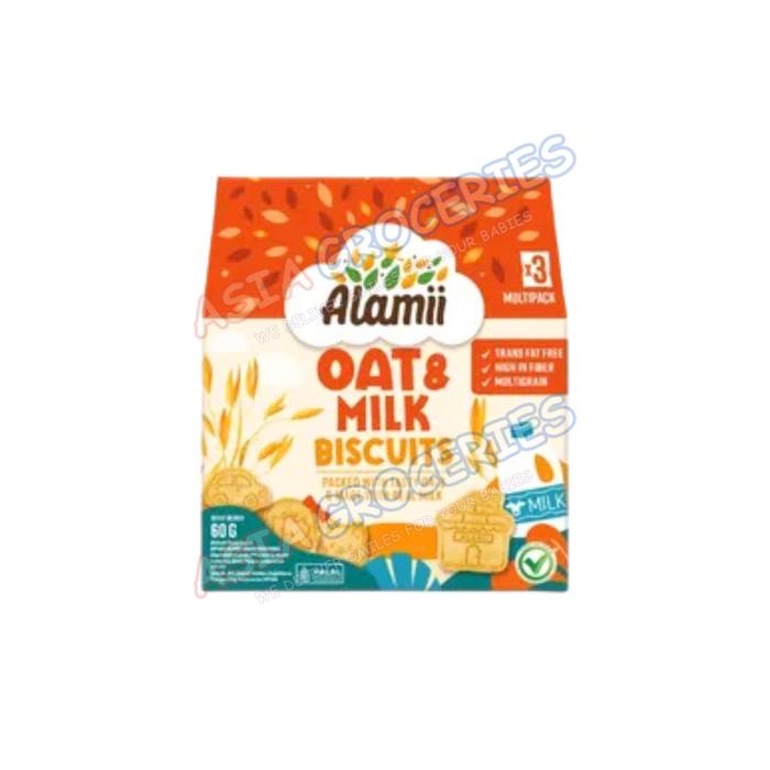 Gambar ALAMII MULTIGRAIN BISKUIT BISCUIT 60G (3'S X 20G) ALAMII SEAWEED VEGGIE/ MILK OAT/ COCOA MILK - MILK OAT dari Asia Grocery undefined 2 Tokopedia