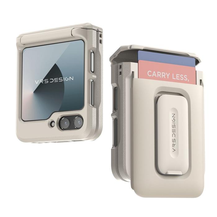 Gambar Case Samsung Galaxy Z Flip 6 VRS Design D Wallet Orb Pebble Kickstand Casing - Cream Orb dari GET-WID undefined Tokopedia