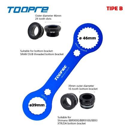 Gambar Toopre 2 in 1 Kunci Alat Lepas Buka BB HT2 Sepeda Bottom Bracket - Tipe B dari Adi Bike and Aksesories TK undefined Tokopedia