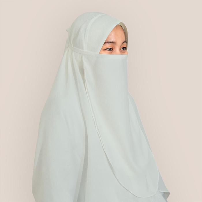 Gambar HIJABERLIN - Aksesoris Haji & Umroh Set Premium - Cadar - Cloudy dari Hijaberlin undefined Tokopedia