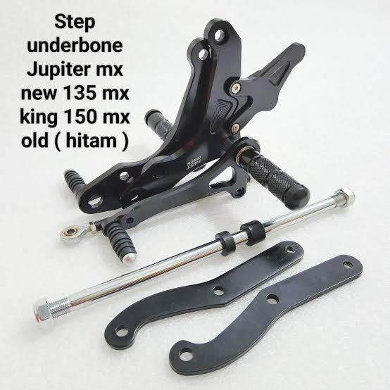 Gambar Footstep Underbone / Step Underbone Full CNC PnP Jupiter Mx Old / Mx New 135 / Mx King 150 - Hitam dari Family Line undefined Tokopedia