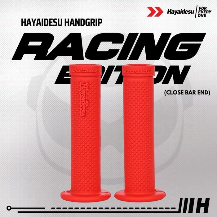 Gambar Hayaidesu Handgrip RACING EDITION (CLOSE BAR END) - Hand Grip Motor Balap (Ujung Tertutup) - Merah dari Hayaidesu Indonesia undefined Tokopedia