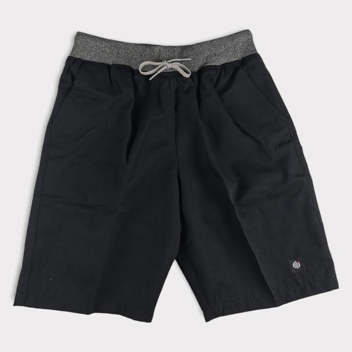 Gambar Celana Pendek Pria Chino Dewasa Cowok Surfing Distro Rib Casual Polos - Hitam, L to XL (28-33) dari guo jink undefined Tokopedia