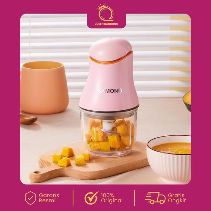 Gambar SAMONO Food Chopper Mini Kaca SW-099 Blender Multifungsi 200W Food Processor Mpasi Bayi - Pink dari Queen Bandung Kedua undefined Tokopedia