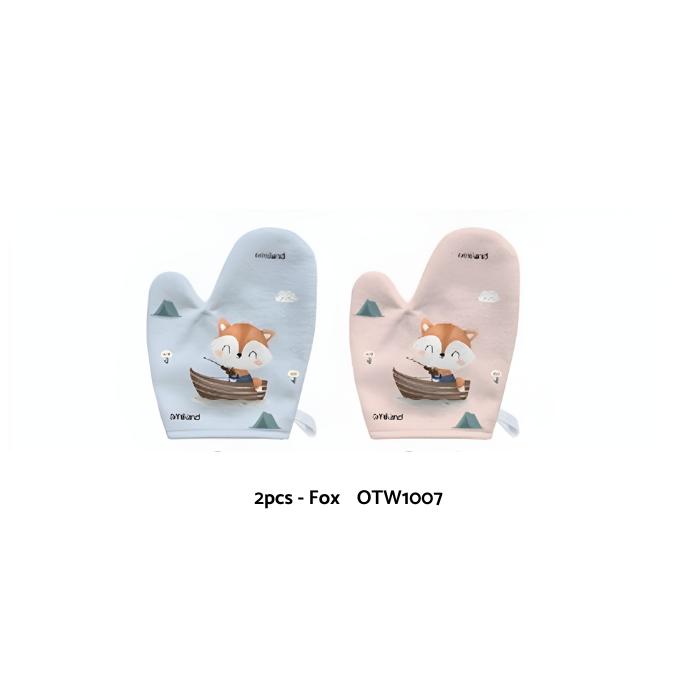 Gambar Omiland Waslap - Waslap Tangan Bayi - 2pcs - Fox dari Baby Wise BSD undefined Tokopedia