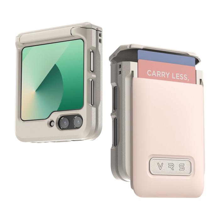 Gambar Case Samsung Galaxy Z Flip 6 VRS Design D Wallet Orb Pebble Kickstand Casing - Pink Pebble dari GET-WID undefined Tokopedia