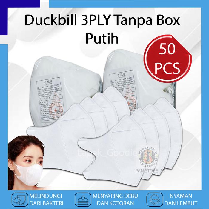 Gambar MASKER DUCKBILL MOUSON 4 ply ISI 50 pcs - DB NOBX PTH dari ipan store_19 undefined Tokopedia