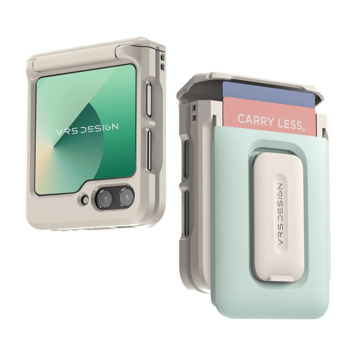 Gambar Case Samsung Galaxy Z Flip 6 VRS Design D Wallet Orb Pebble Kickstand Casing - Green Orb dari GET-WID undefined Tokopedia