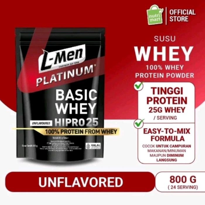 Gambar L-Men LMen Platinum Basic Whey Protein Unflavoured 800gr dari Emm4rshop undefined Tokopedia