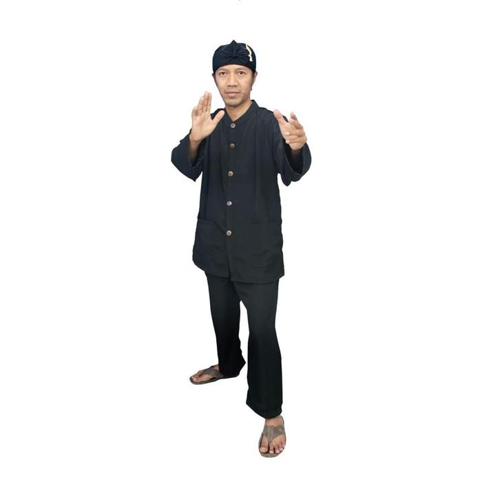 Gambar SET BAJU PANGSI SUNDA DEWASA / PANGSI HITAM JAWA BARAT / BAJU ADAT SUNDA / BAJU SILAT SUNDA - TERBARU - Hitam, S dari CitraCollection999 undefined Tokopedia