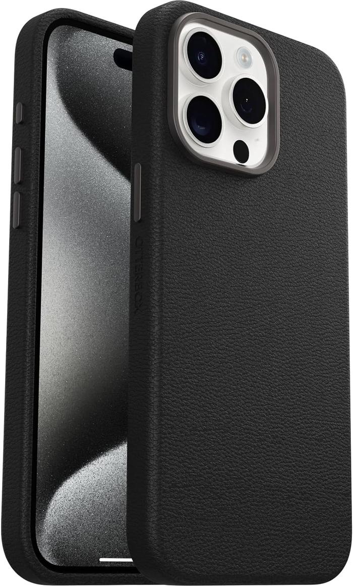 Gambar Casing iPhone 15 Pro Max OtterBox Symmetry Cactus Leather Case with MagSafe - Noir Ash Black dari IGA Tech Lifestyle undefined Tokopedia