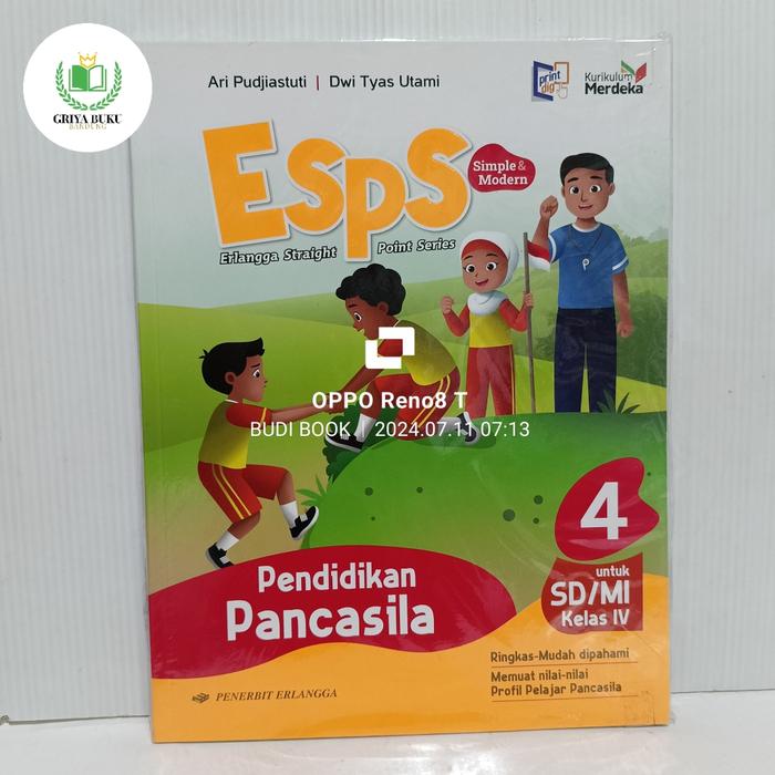 Jual Esps Pendidikan Pancasila Kelas 4 SD Kurikulum Merdeka Erlangga ...