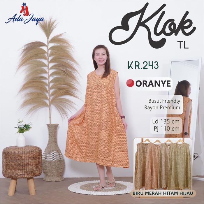 Gambar Daster Batik Ony Model Klok Tanpa Lengan Kualitas Premium L72 - KR.243 dari Batik AdaOny undefined Tokopedia