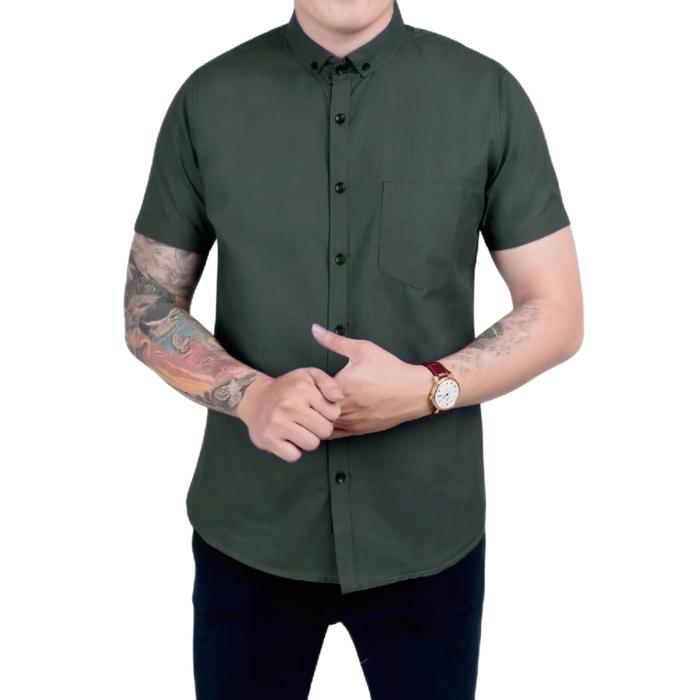 Gambar Kemeja Polos Pria Lengan Pendek Poplin Vol.01 dari Zerofive_id undefined 5 Tokopedia