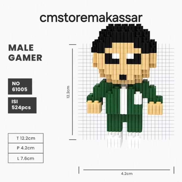 Gambar Mainan Balok Susun Anak Squid Game Mini Series Blok Plastik Lego Puzzle 3D Toys Kartun Connection Blocks - Green Gamer dari Cmstoremakassar undefined Tokopedia