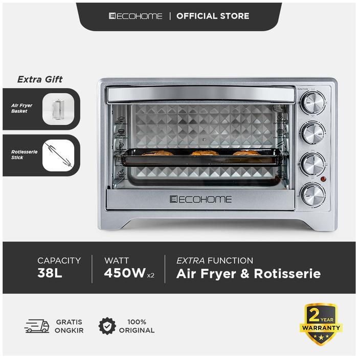 Gambar Ecohome EOP-888 Electric Oven Platinum Series (38 L) - Silver Platinum dari Home Electro undefined Tokopedia